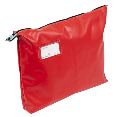 Single Seam Mail Bag with Gusset CG6 Button Red